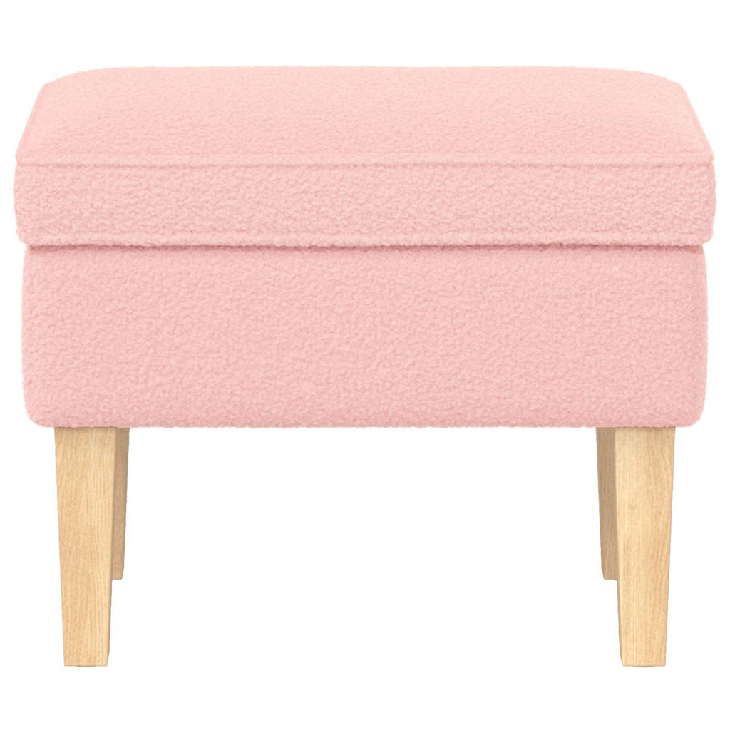 Hocker Rosa 55 x 35 x 41 cm Bouclé