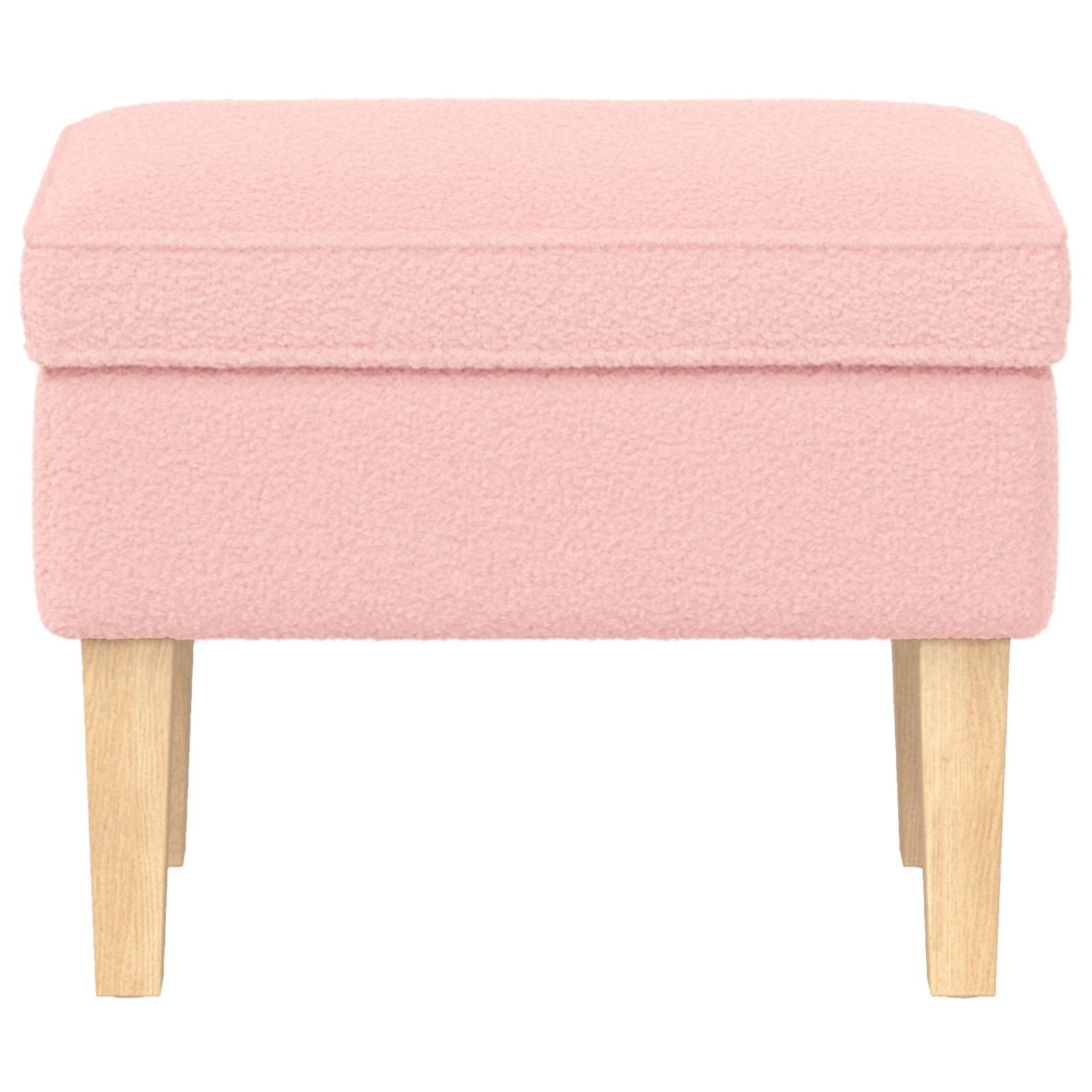 Hocker Rosa 55 x 35 x 41 cm Bouclé