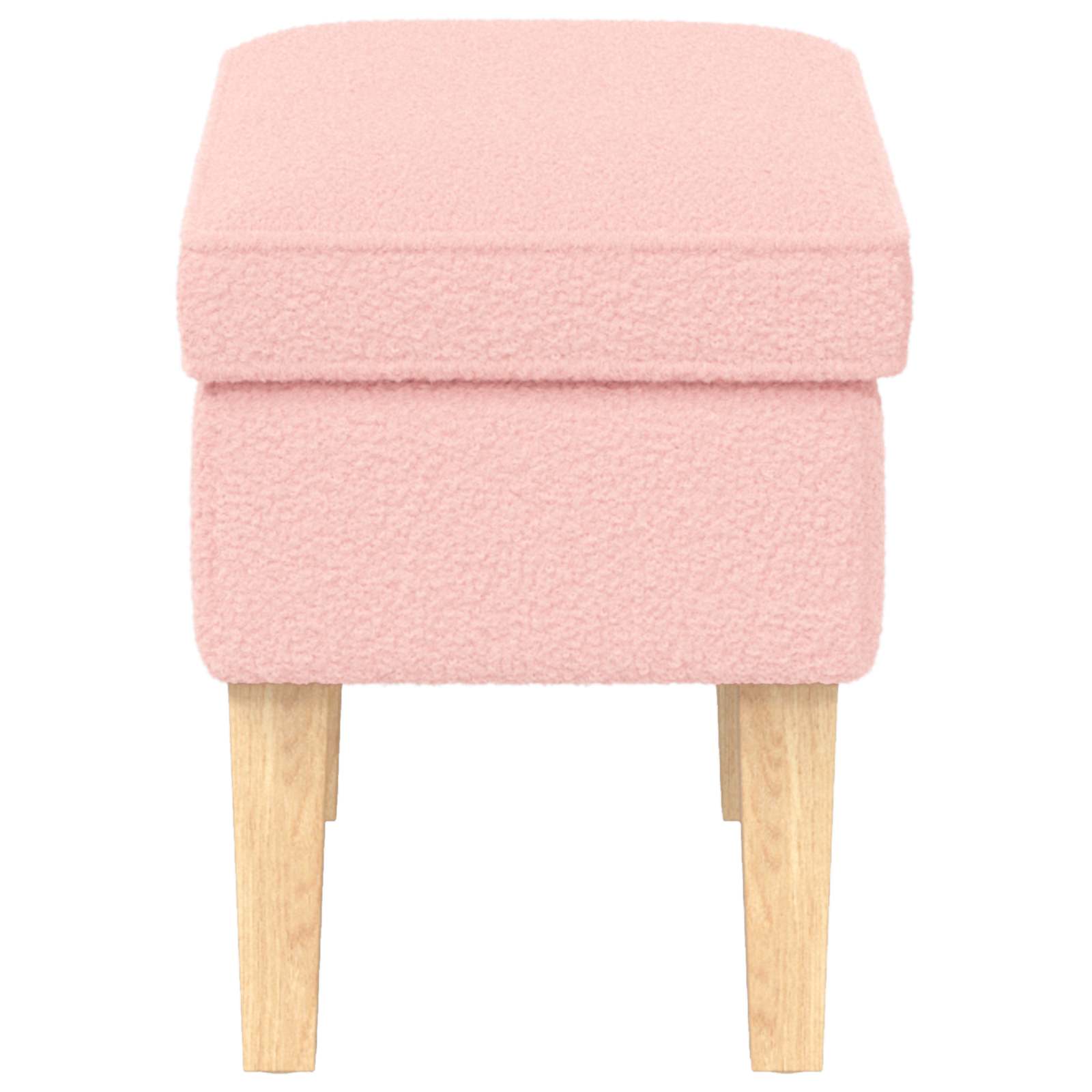Hocker Rosa 55 x 35 x 41 cm Bouclé