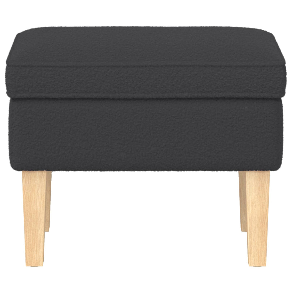 Hocker Dunkelgrau 55 x 35 x 41 cm Bouclé