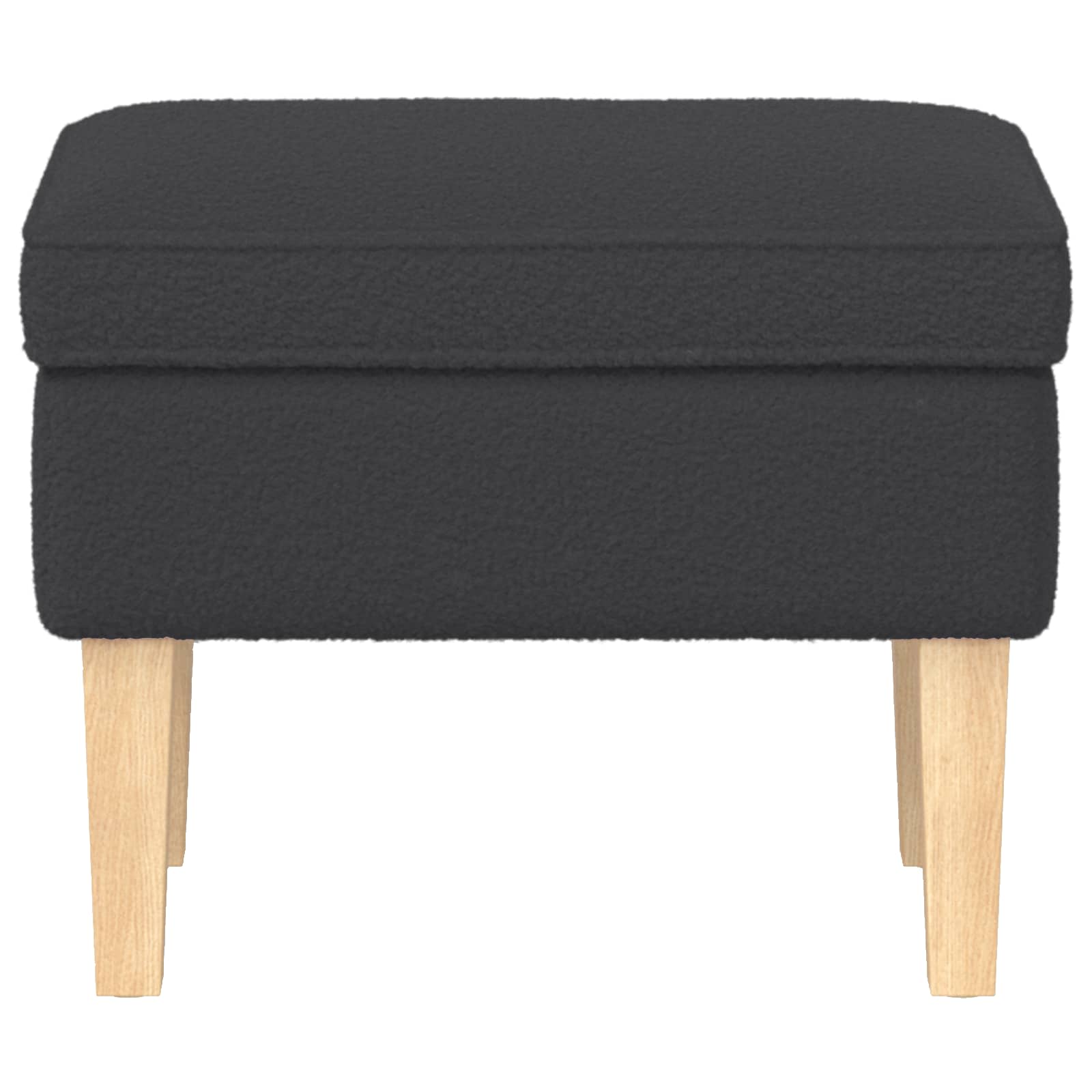 Hocker Dunkelgrau 55 x 35 x 41 cm Bouclé