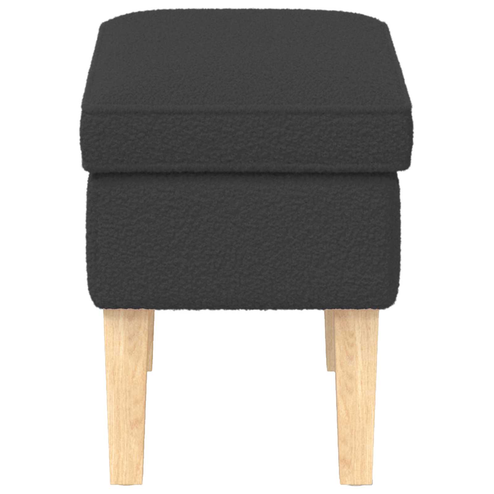 Hocker Dunkelgrau 55 x 35 x 41 cm Bouclé