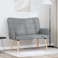 2-Sitzer Sofa Hellgrau 115 x 61 x 87 cm Stoff