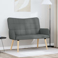 2-Sitzer Sofa Dunkelgrau 115 x 61 x 87 cm Stoff