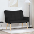 2-Sitzer Sofa Schwarz 115 x 61 x 87 cm Stoff