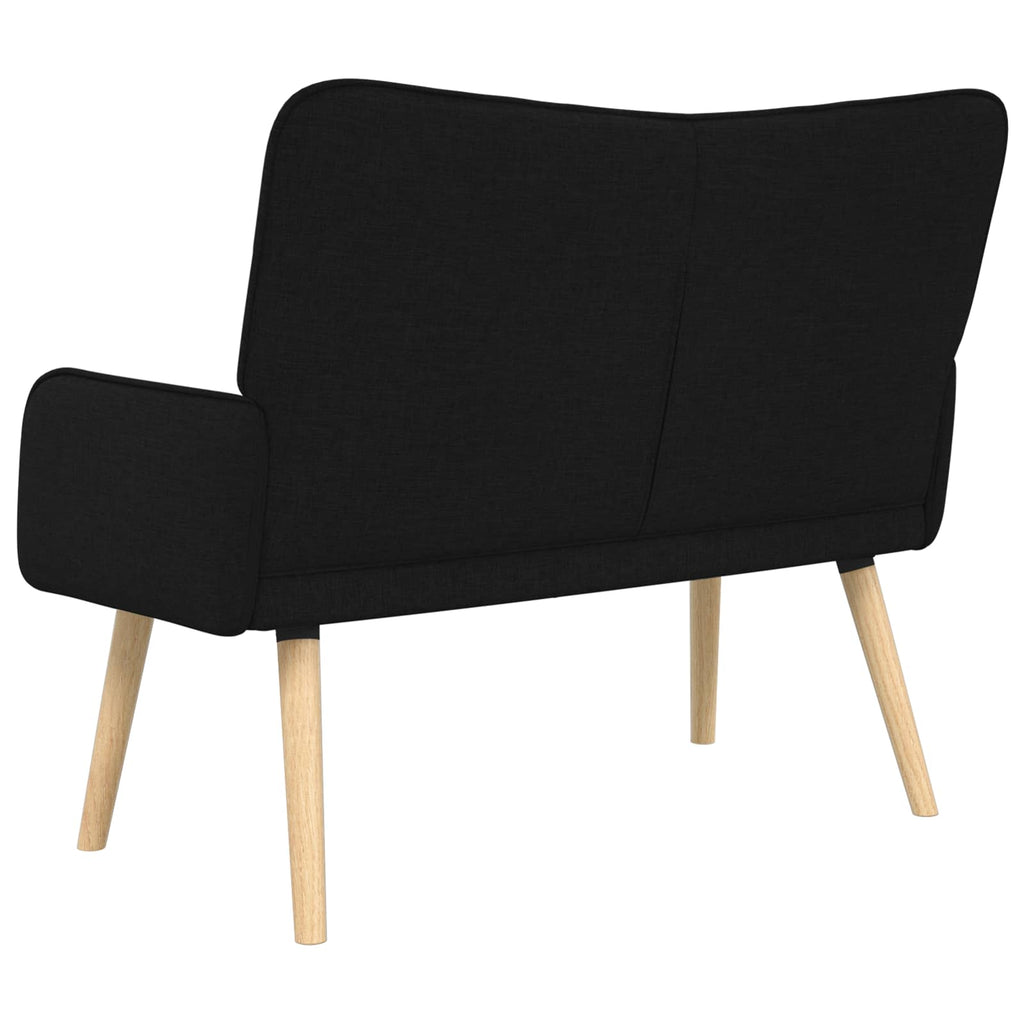 2-Sitzer Sofa Schwarz 115 x 61 x 87 cm Stoff