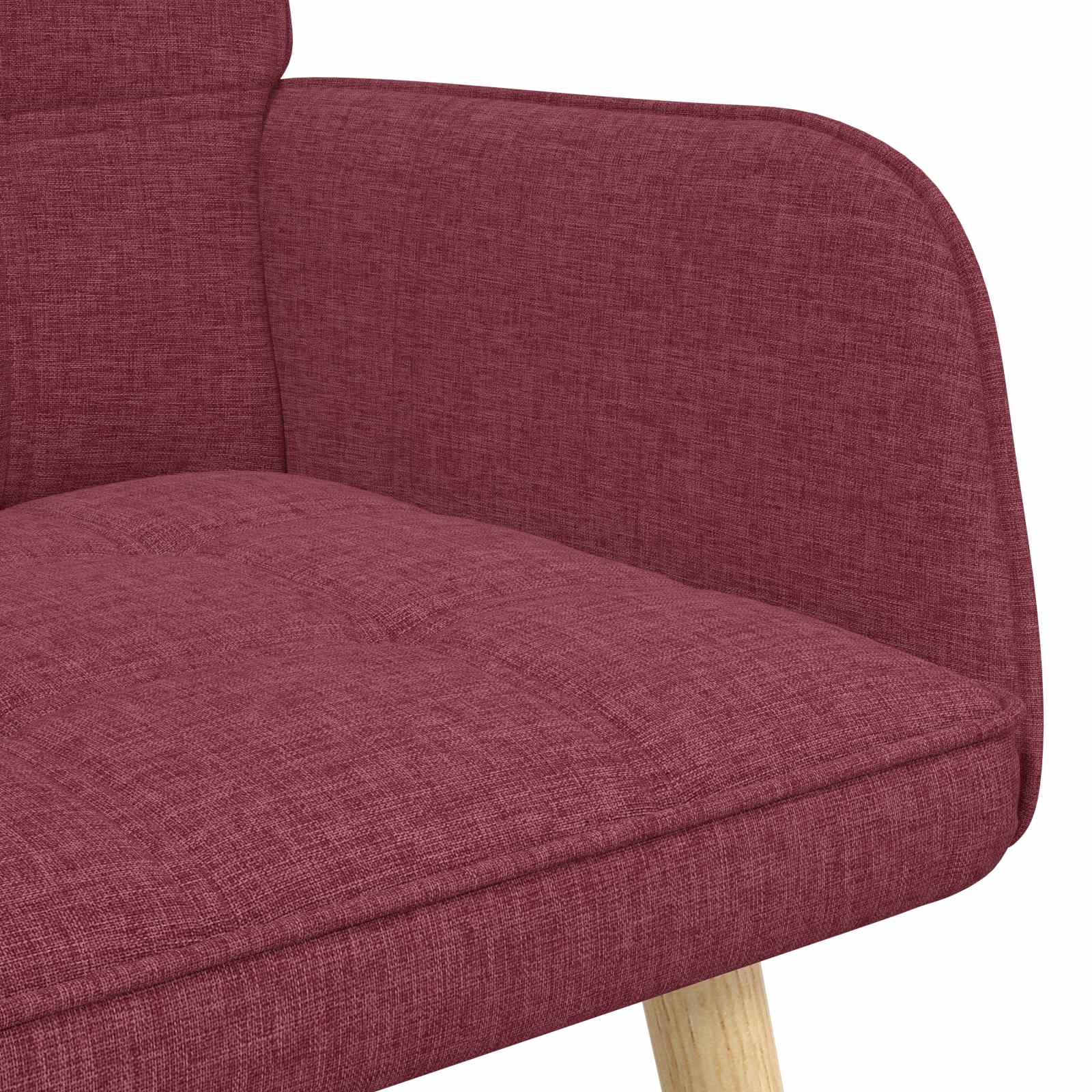 2-Sitzer Sofa Weinrot 115 x 61 x 87 cm Stoff
