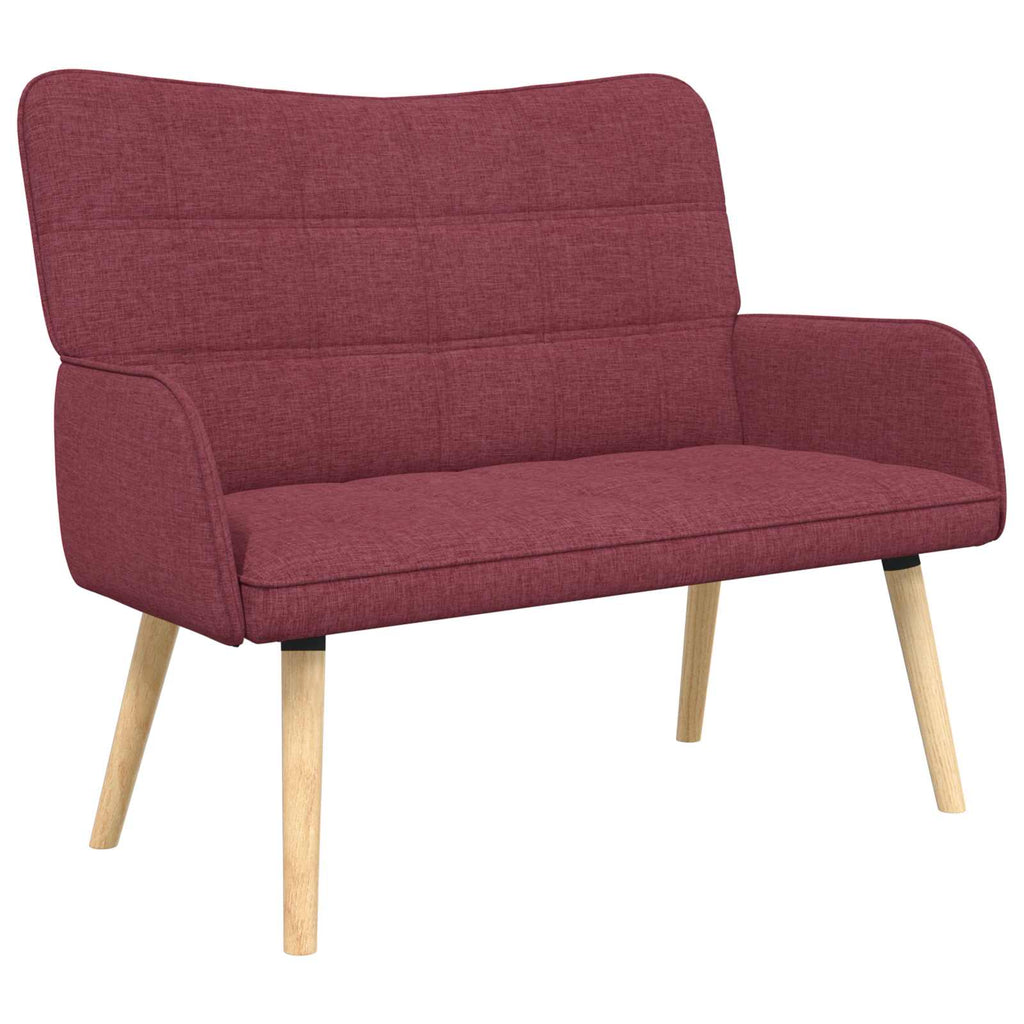 2-Sitzer Sofa Weinrot 115 x 61 x 87 cm Stoff