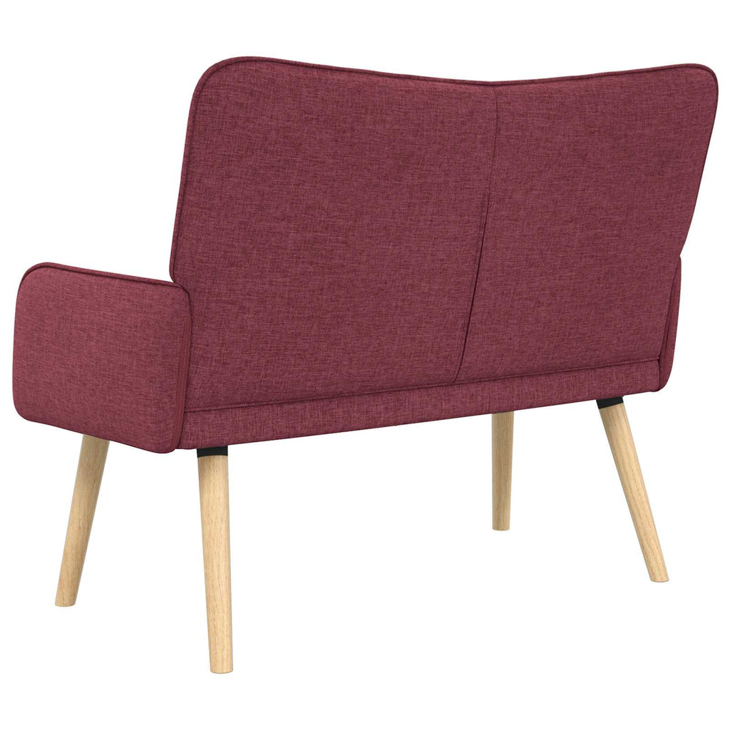 2-Sitzer Sofa Weinrot 115 x 61 x 87 cm Stoff