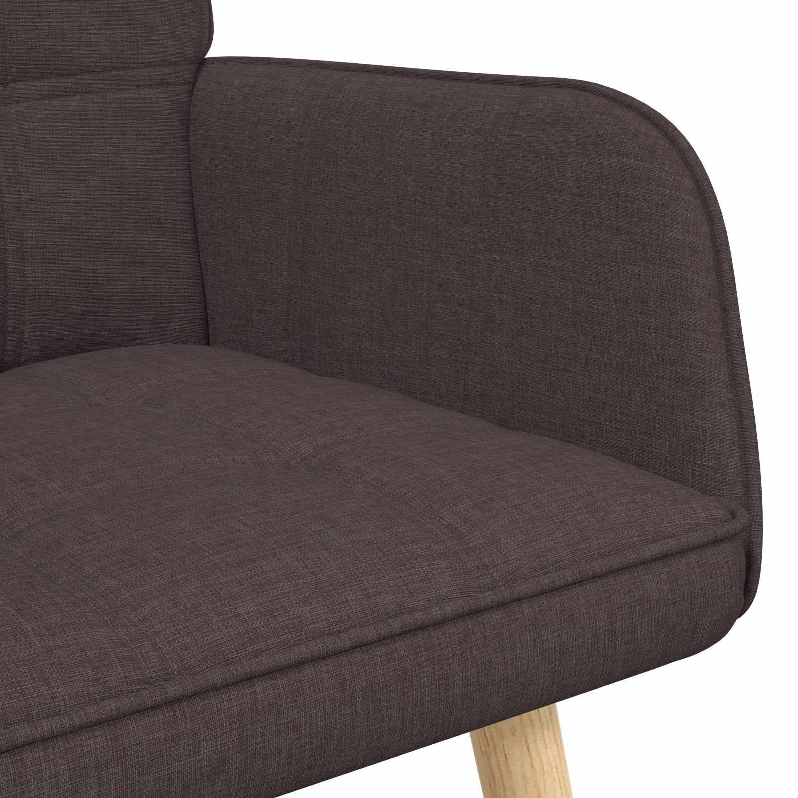 2-Sitzer Sofa Dunkelbraun 115 x 61 x 87 cm Stoff