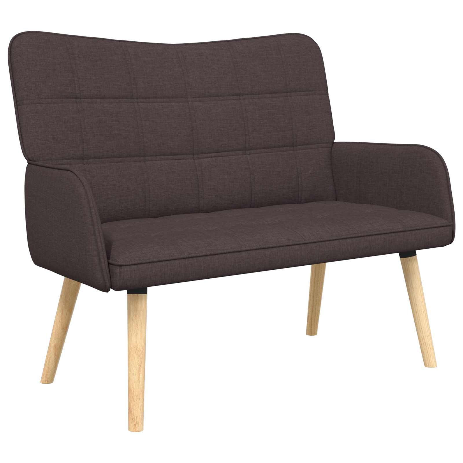 2-Sitzer Sofa Dunkelbraun 115 x 61 x 87 cm Stoff