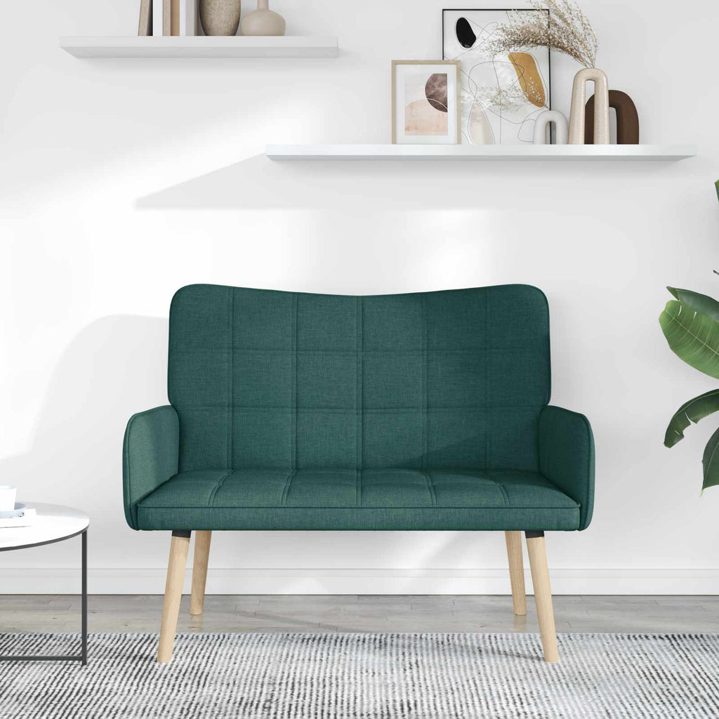 2-Sitzer Sofa Dunkelgrün 115 x 61 x 87 cm Stoff