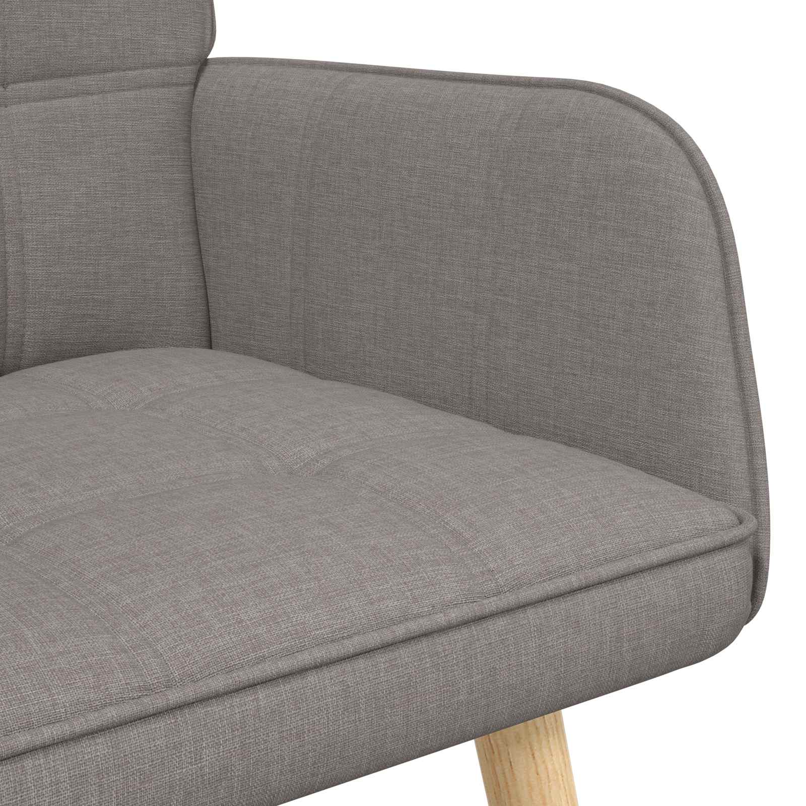 2-Sitzer Sofa Taupe 115 x 61 x 87 cm Stoff