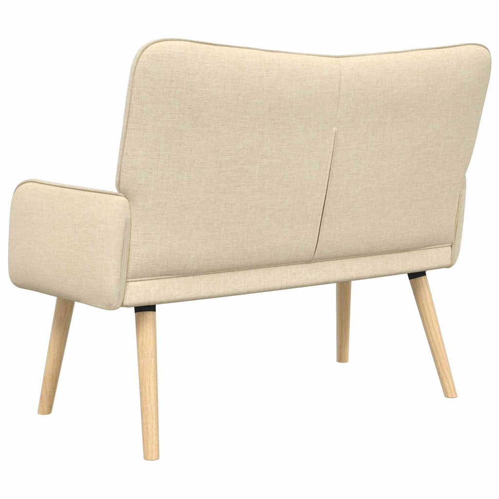 2-Sitzer Sofa Creme 115 x 61 x 87 cm Stoff