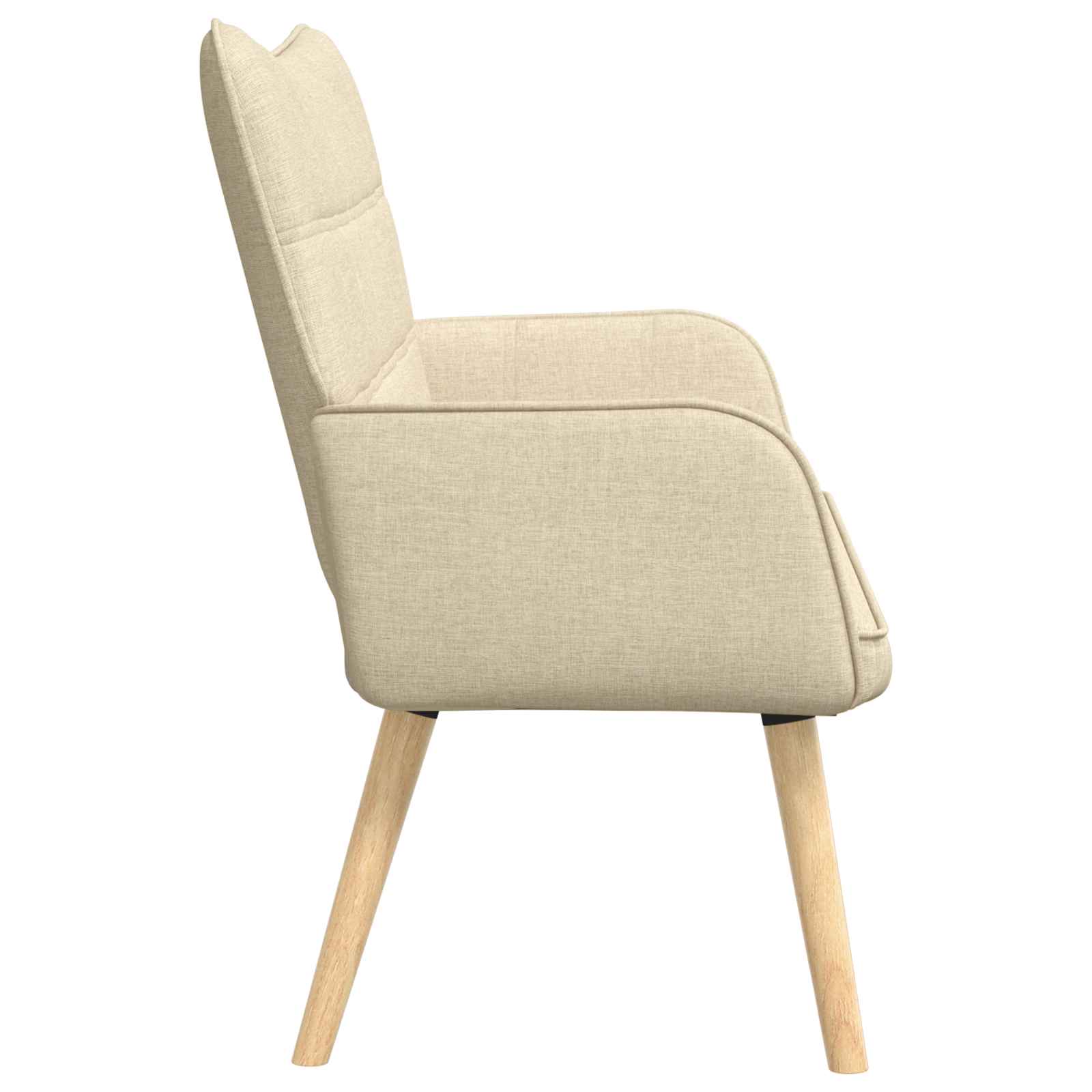 2-Sitzer Sofa Creme 115 x 61 x 87 cm Stoff