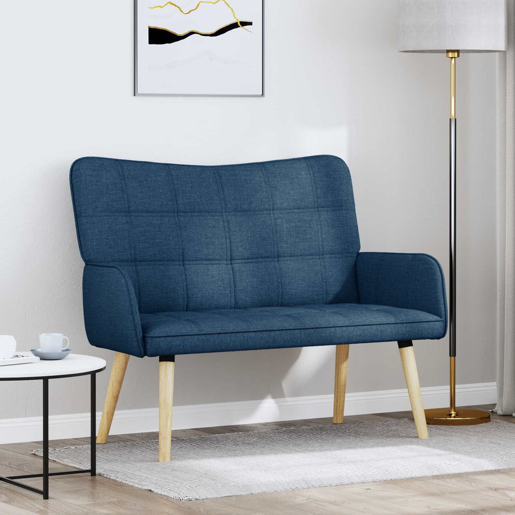 2-Sitzer Sofa Blau 115 x 61 x 87 cm Stoff