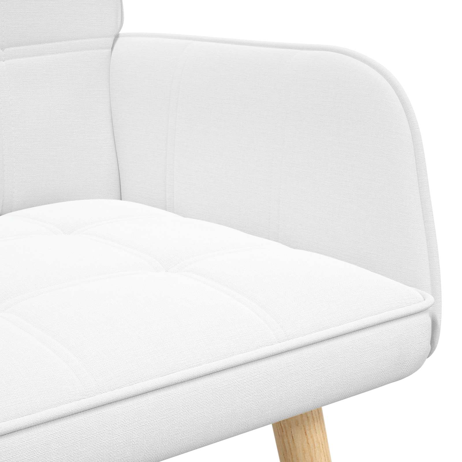 2-Sitzer Sofa Weiß 115 x 61 x 87 cm Stoff