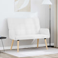 2-Sitzer Sofa Weiß 115 x 61 x 87 cm Stoff