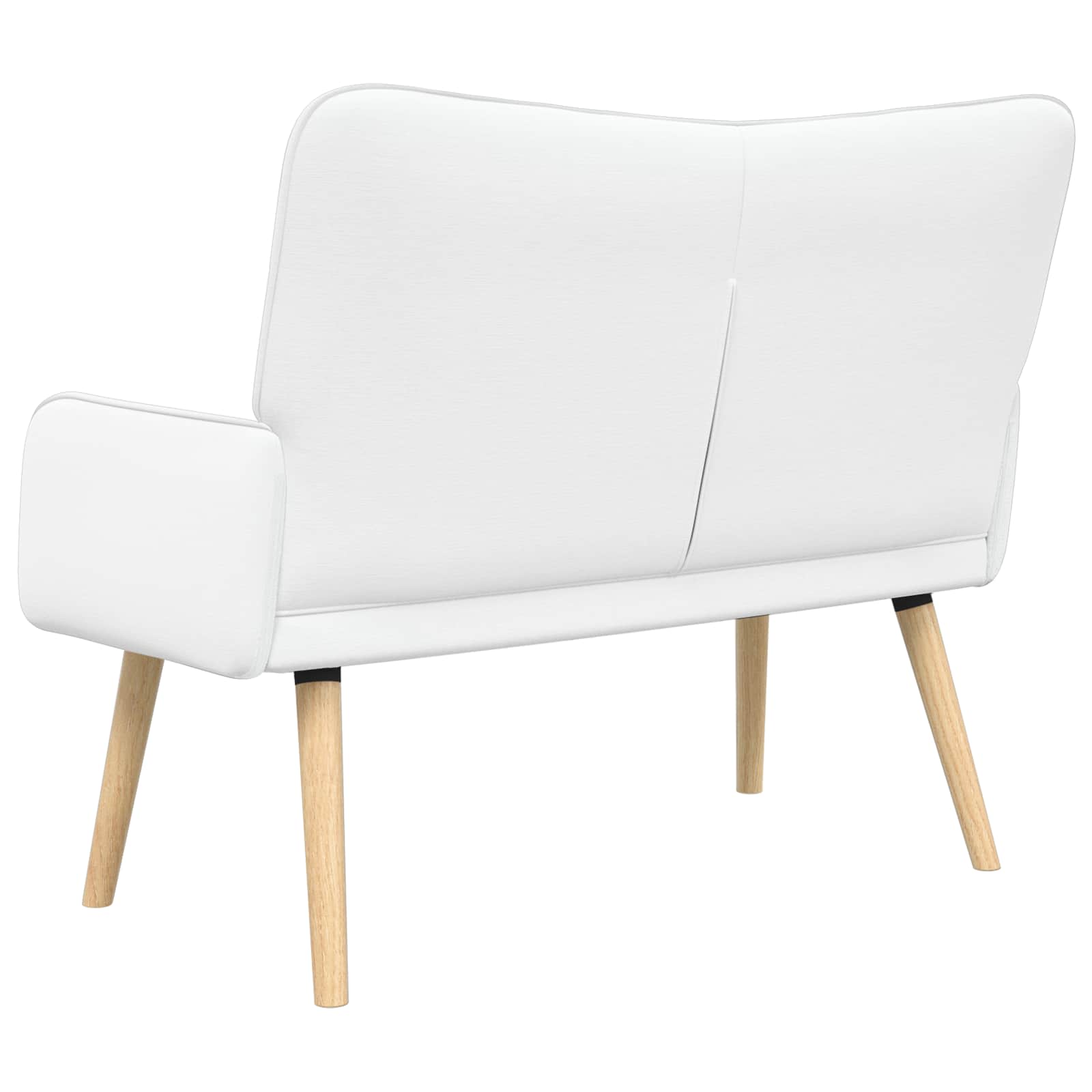2-Sitzer Sofa Weiß 115 x 61 x 87 cm Stoff