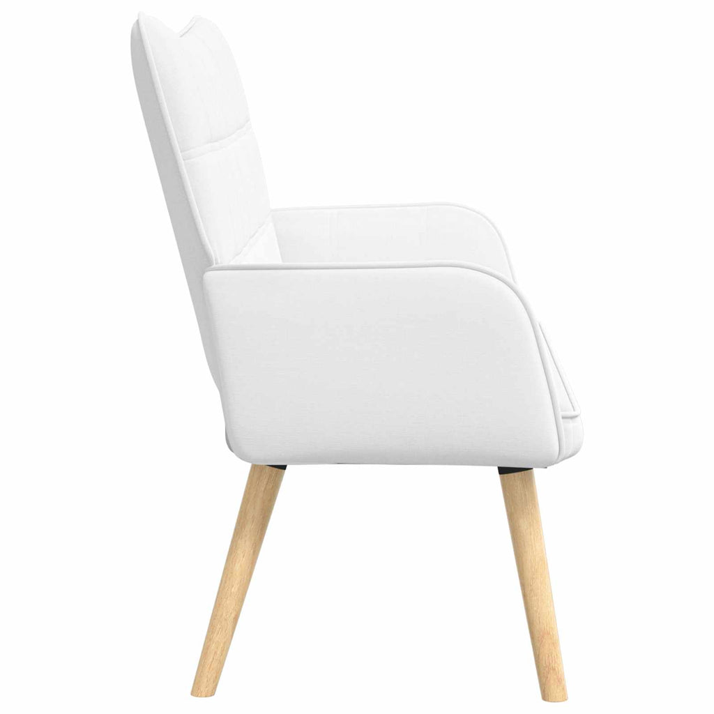 2-Sitzer Sofa Weiß 115 x 61 x 87 cm Stoff