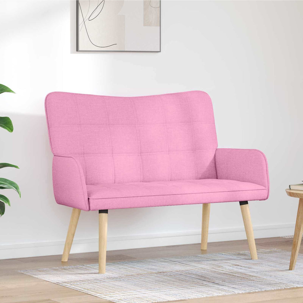 2-Sitzer Sofa Rosa 115 x 61 x 87 cm Stoff