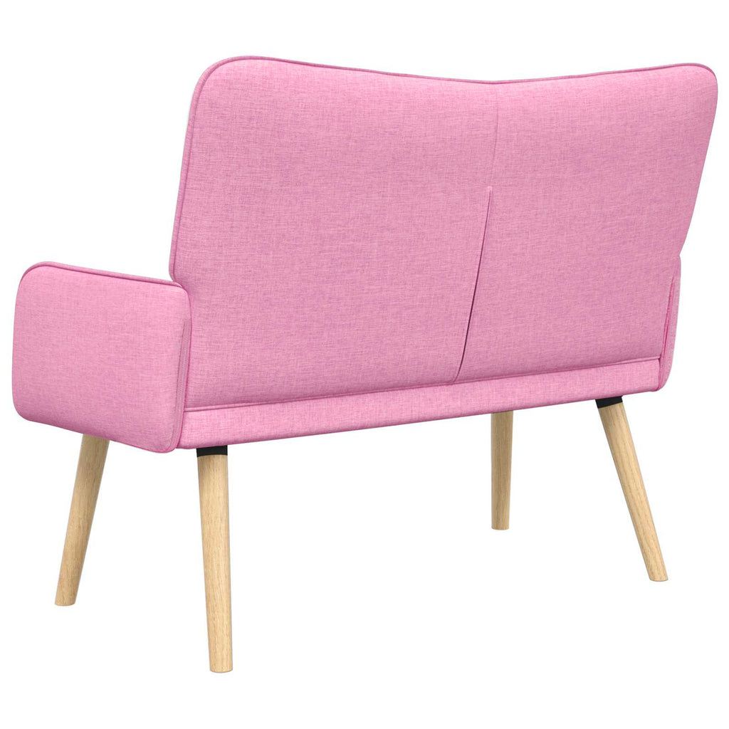2-Sitzer Sofa Rosa 115 x 61 x 87 cm Stoff