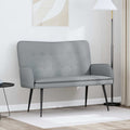 2-Sitzer Sofa Hellgrau 115 x 61 x 87 cm Stoff