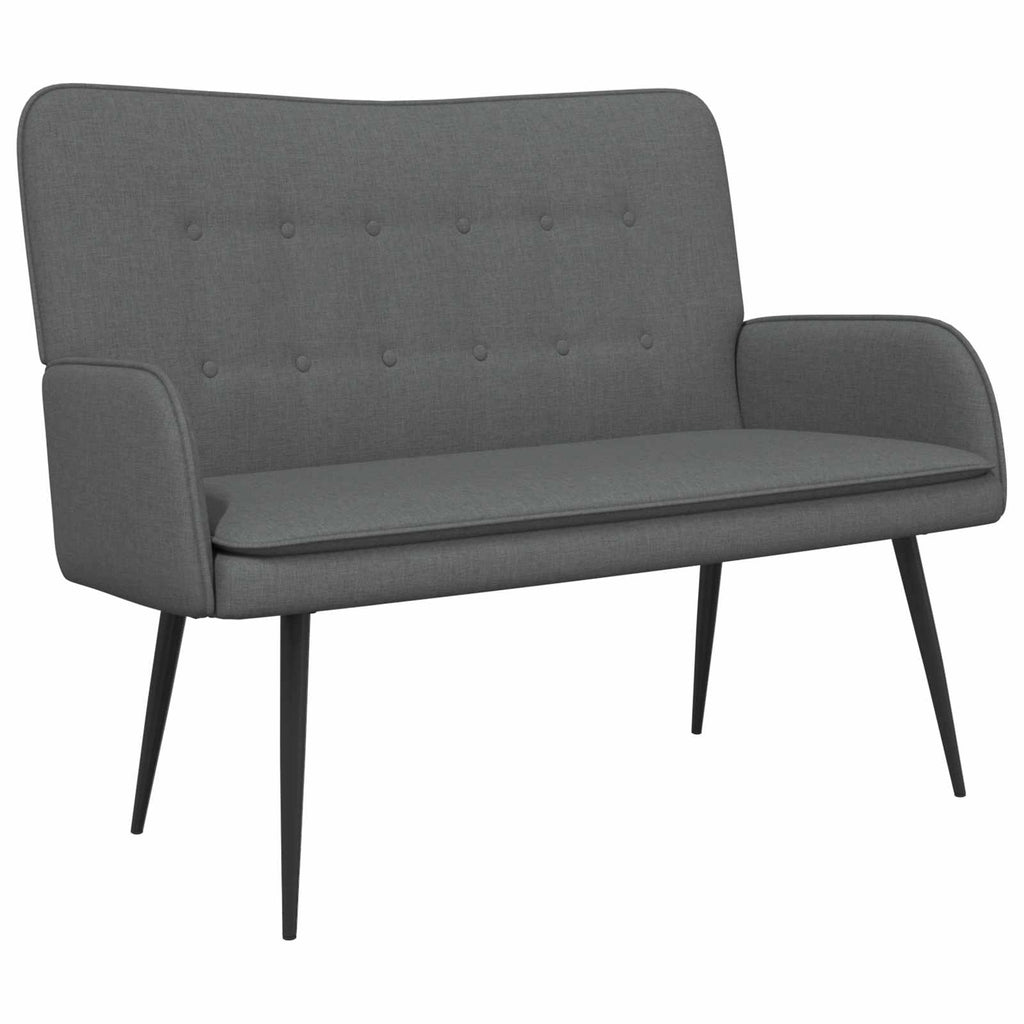 2-Sitzer Sofa Dunkelgrau 115 x 61 x 87 cm Stoff