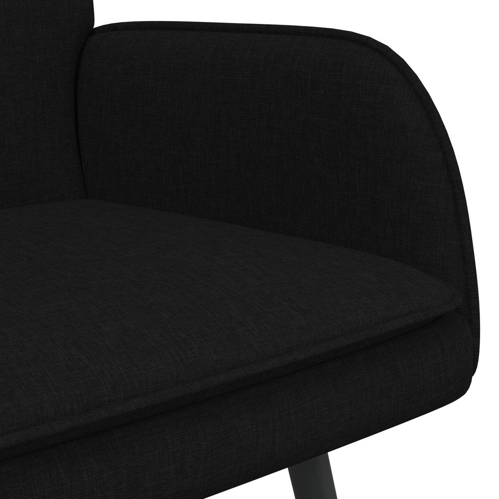 2-Sitzer Sofa Schwarz 115 x 61 x 87 cm Stoff