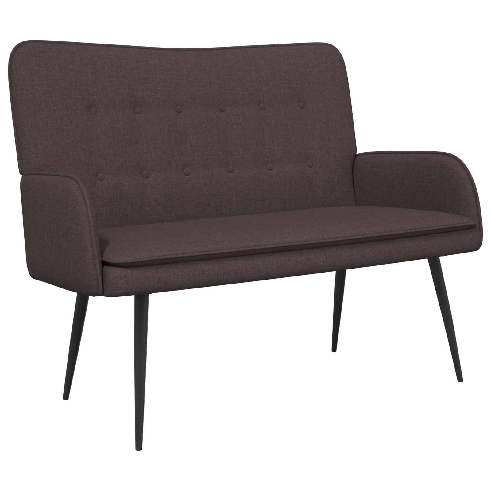 2-Sitzer Sofa Dunkelbraun 115 x 61 x 87 cm Stoff