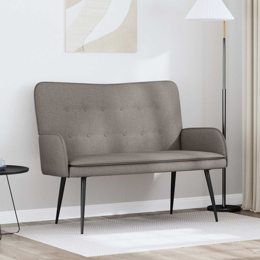 2-Sitzer Sofa Taupe 115 x 61 x 87 cm Stoff