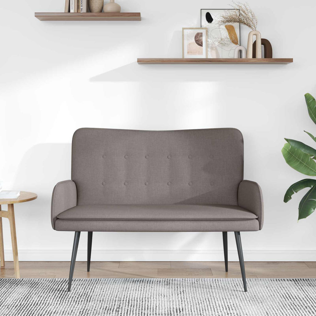 2-Sitzer Sofa Taupe 115 x 61 x 87 cm Stoff