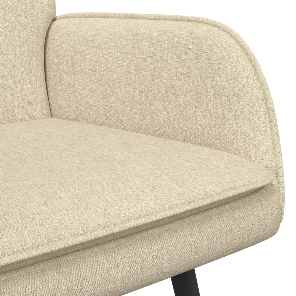 2-Sitzer Sofa Creme 115 x 61 x 87 cm Stoff