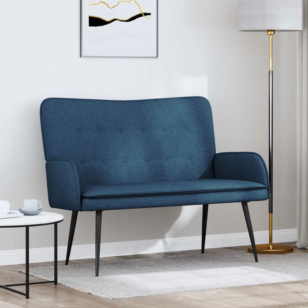 2-Sitzer Sofa Blau 115 x 61 x 87 cm Stoff