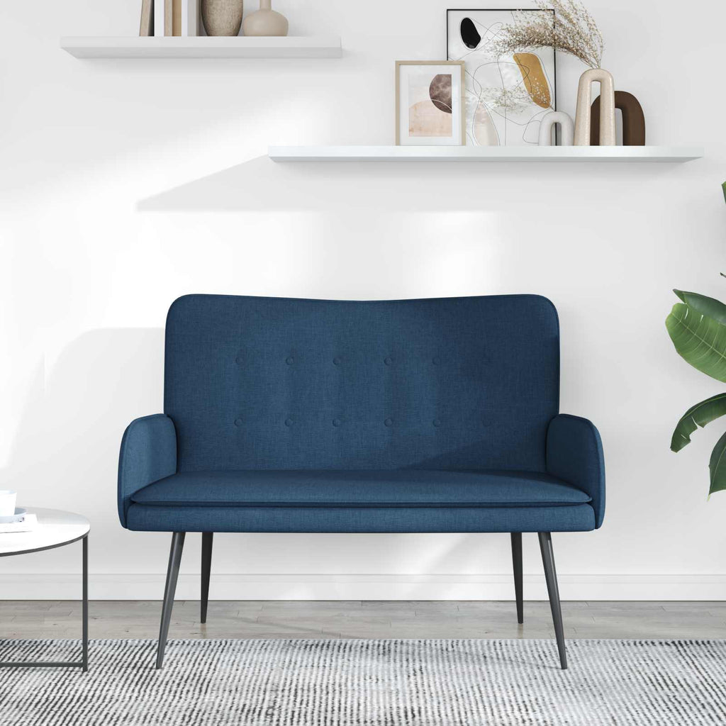 2-Sitzer Sofa Blau 115 x 61 x 87 cm Stoff