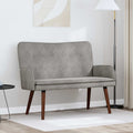 2-Sitzer Sofa Hellgrau 115 x 61 x 87 cm Samt (V)