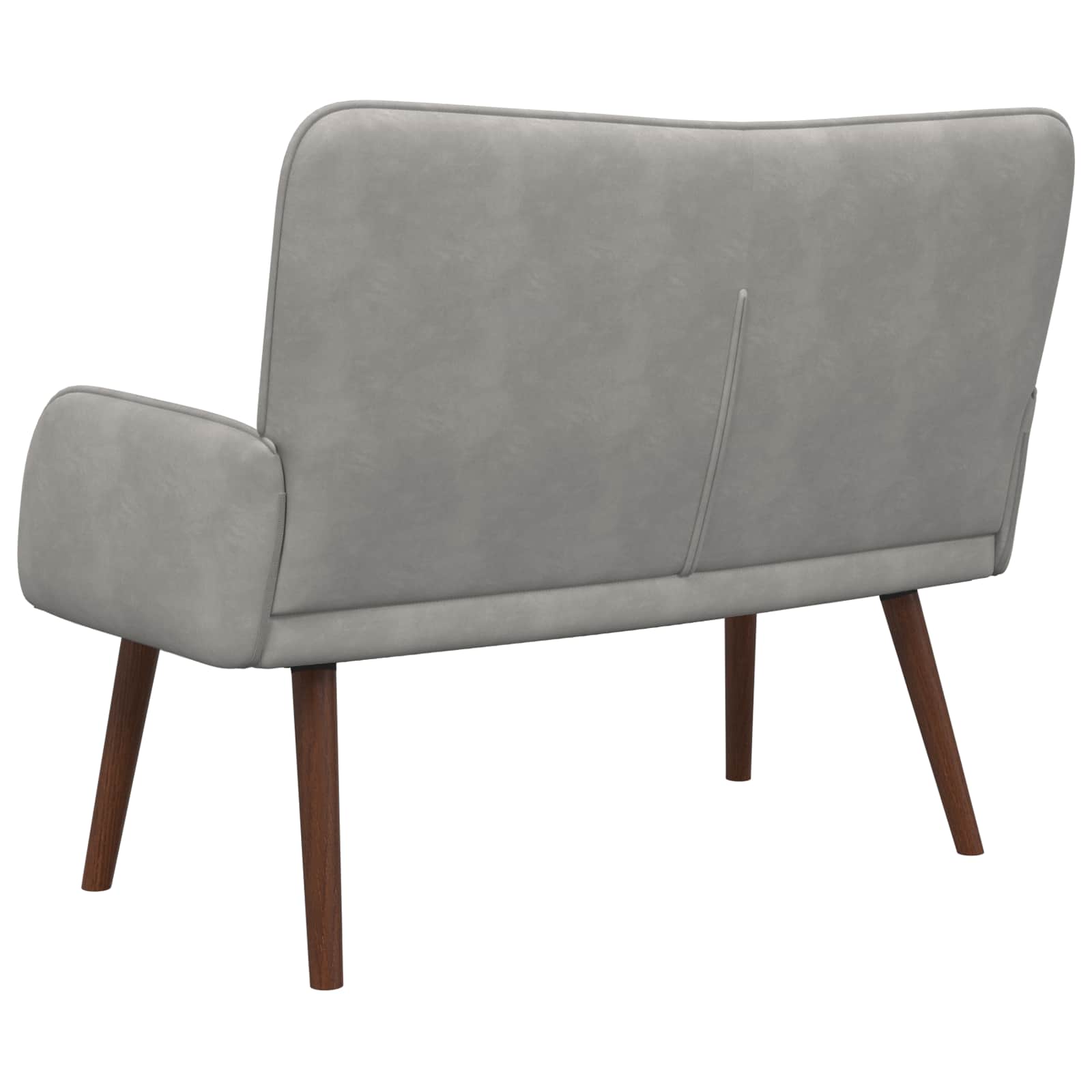 2-Sitzer Sofa Hellgrau 115 x 61 x 87 cm Samt (V)