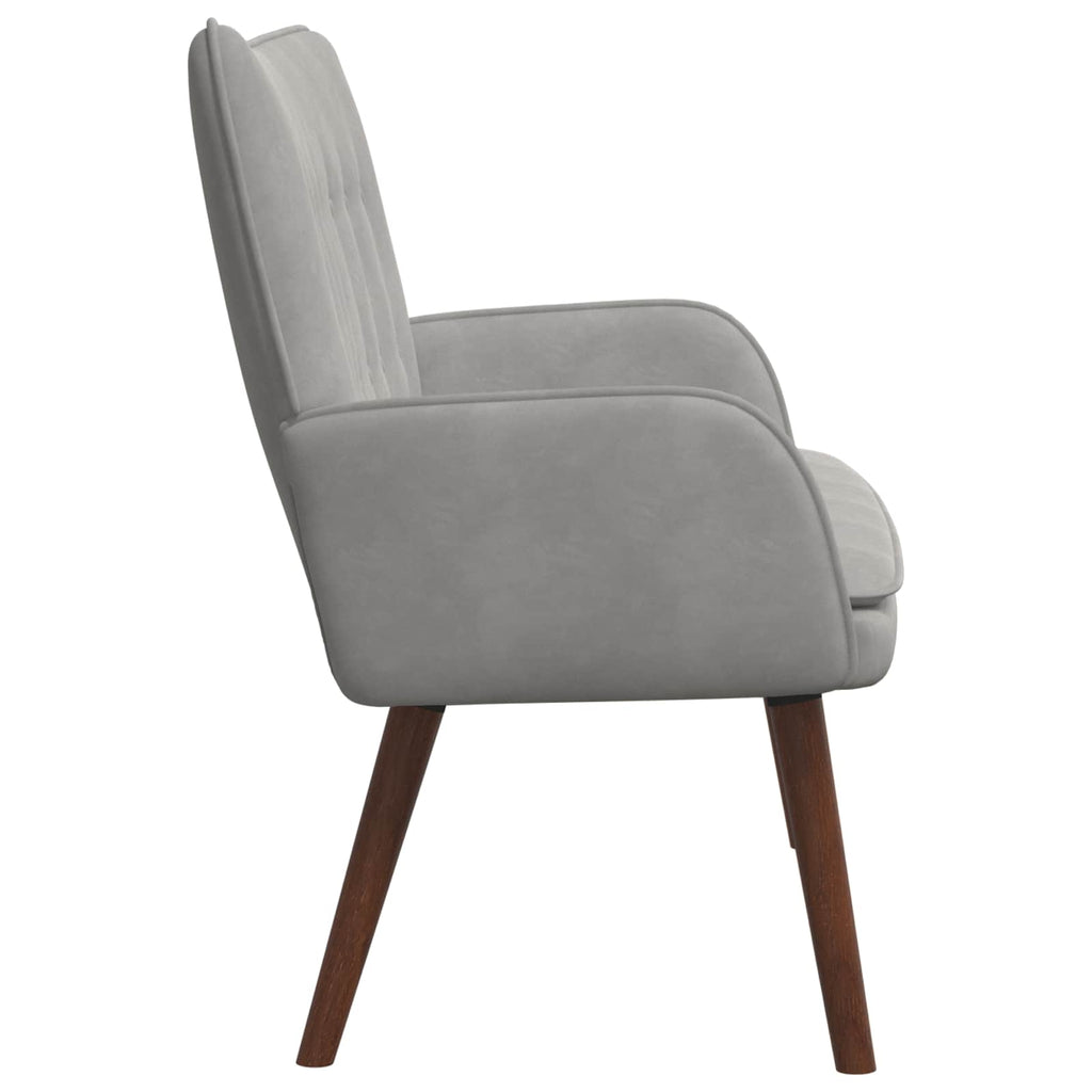 2-Sitzer Sofa Hellgrau 115 x 61 x 87 cm Samt (V)