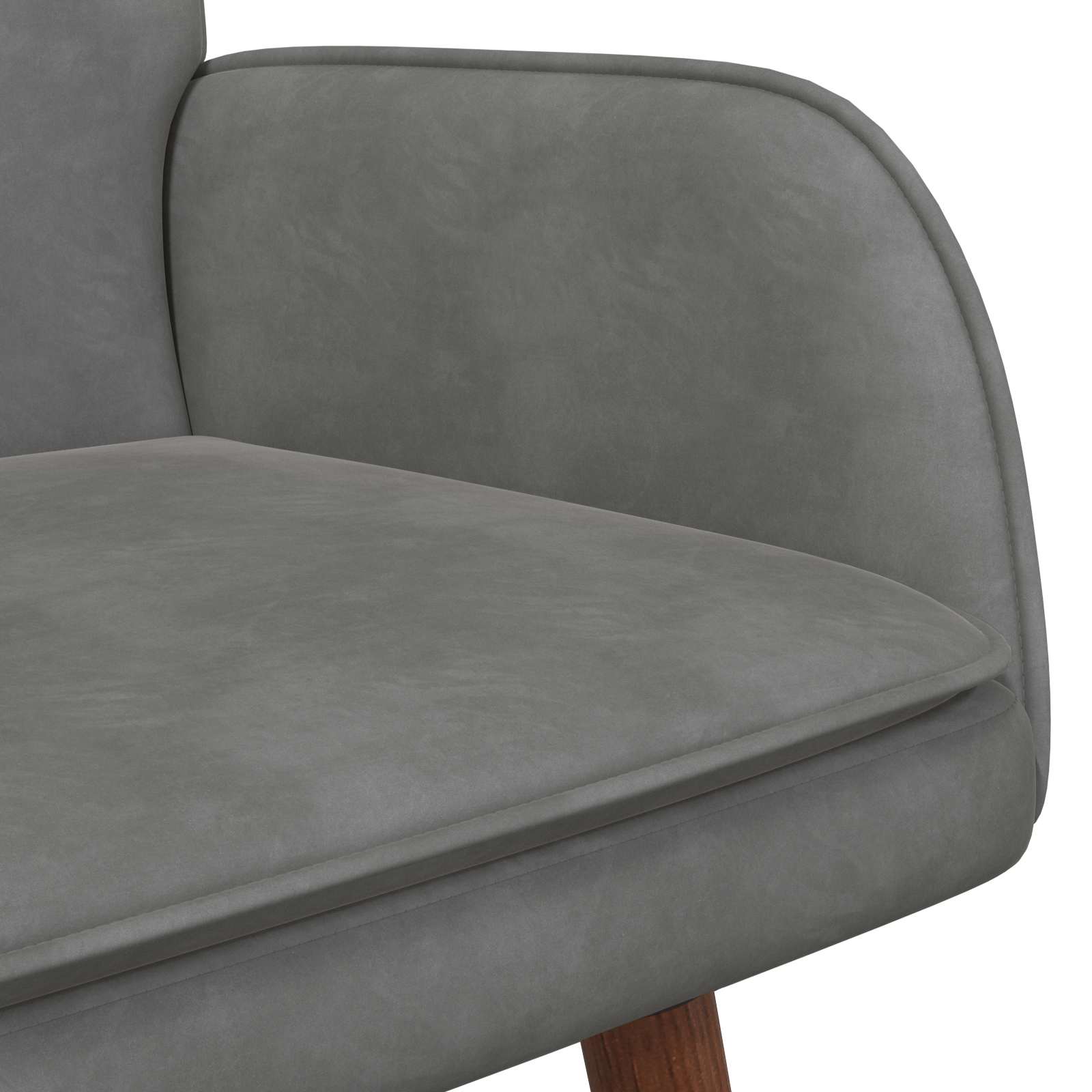 2-Sitzer Sofa Dunkelgrau 115 x 61 x 87 cm Samt (V)
