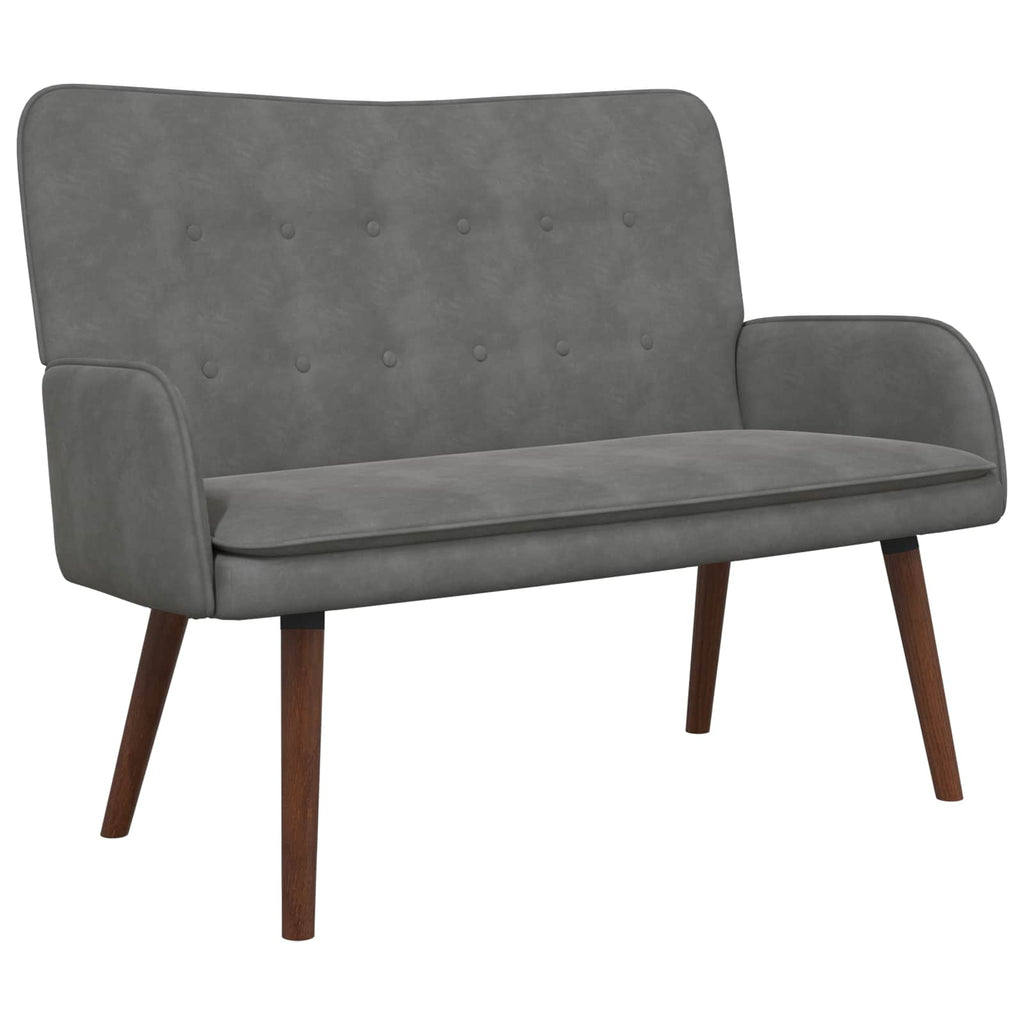 2-Sitzer Sofa Dunkelgrau 115 x 61 x 87 cm Samt (V)