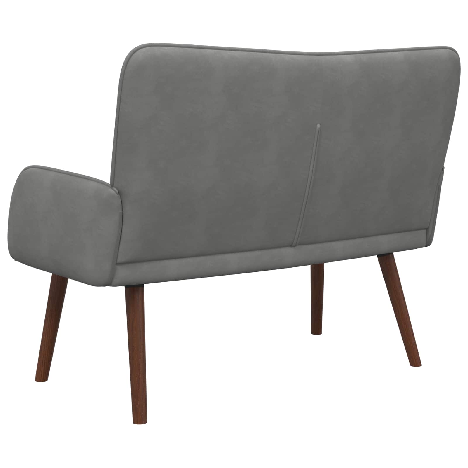 2-Sitzer Sofa Dunkelgrau 115 x 61 x 87 cm Samt (V)