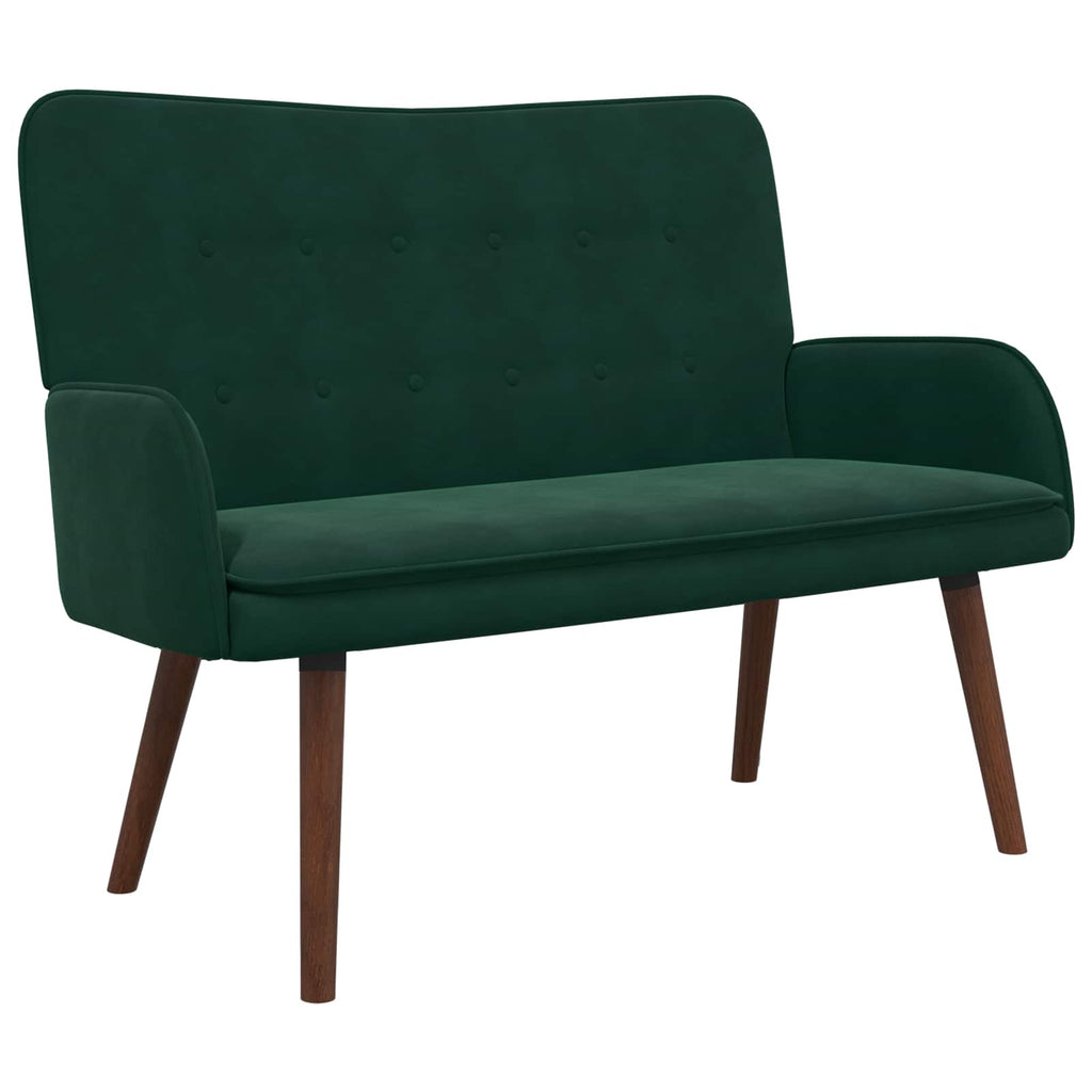 2-Sitzer Sofa Dunkelgrün 115 x 61 x 87 cm Samt (V)