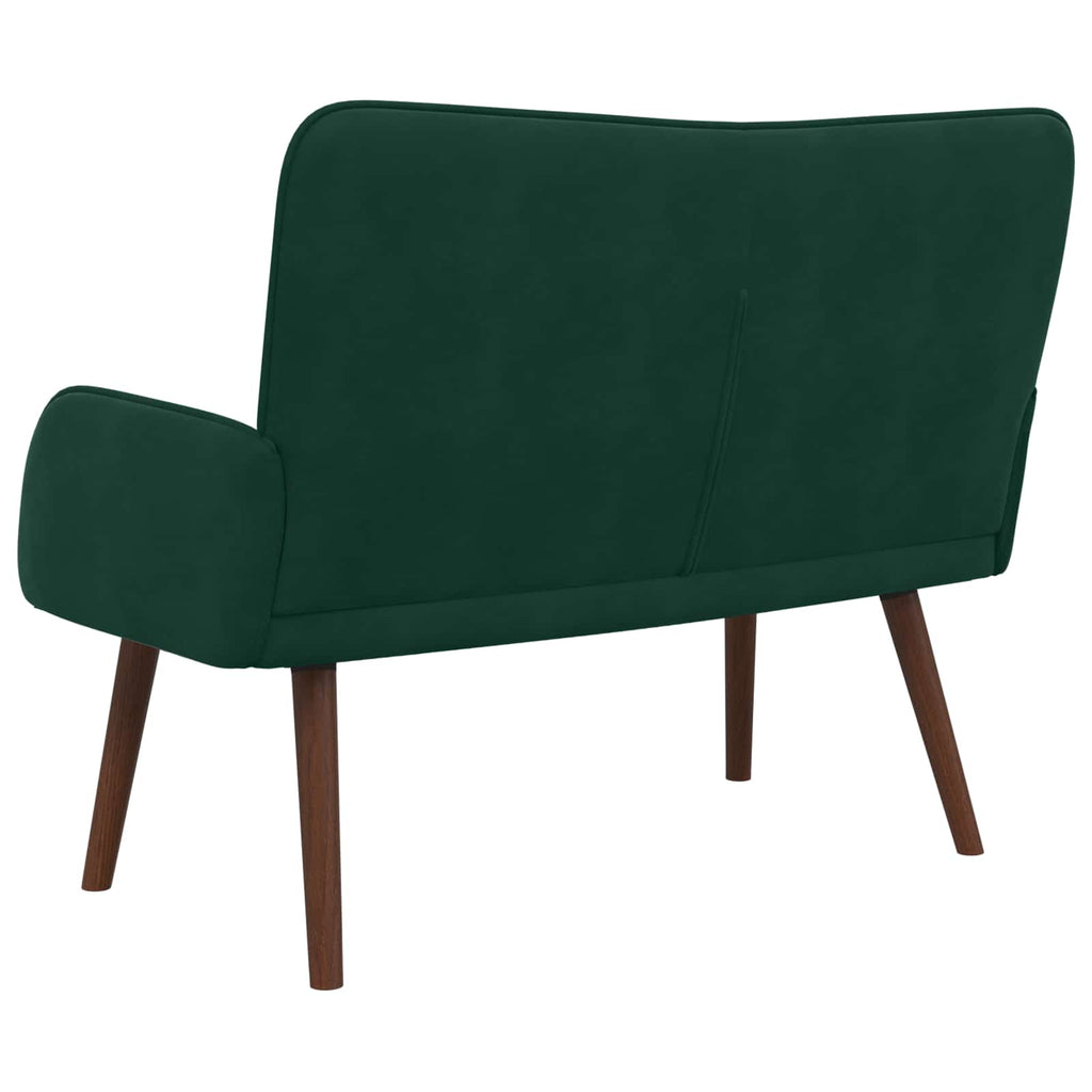 2-Sitzer Sofa Dunkelgrün 115 x 61 x 87 cm Samt (V)
