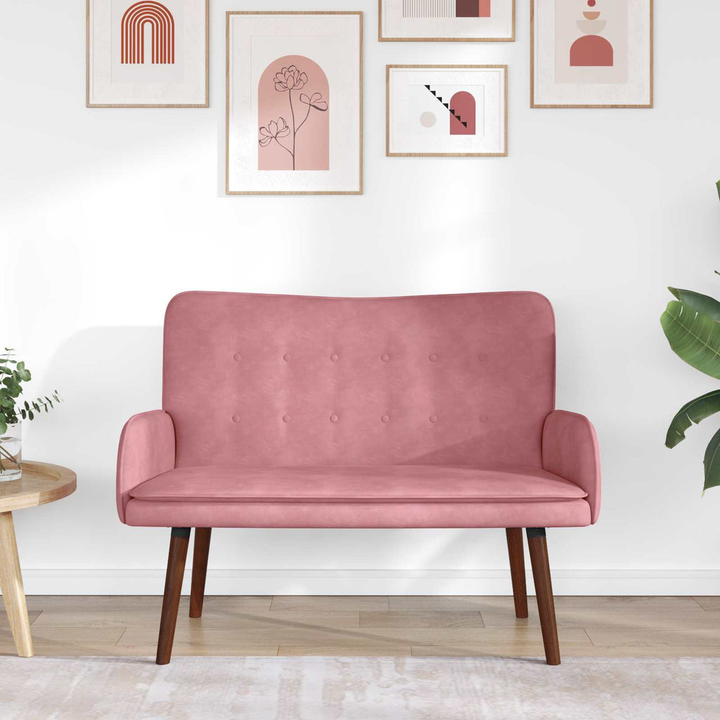 2-Sitzer Sofa Rosa 115 x 61 x 87 cm Samt (V)