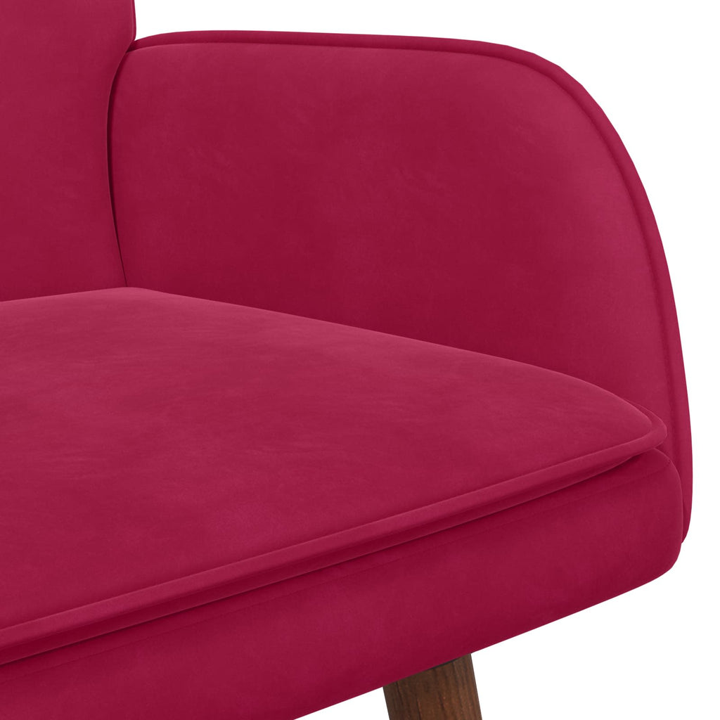 2-Sitzer Sofa Weinrot 115 x 61 x 87 cm Samt (V)