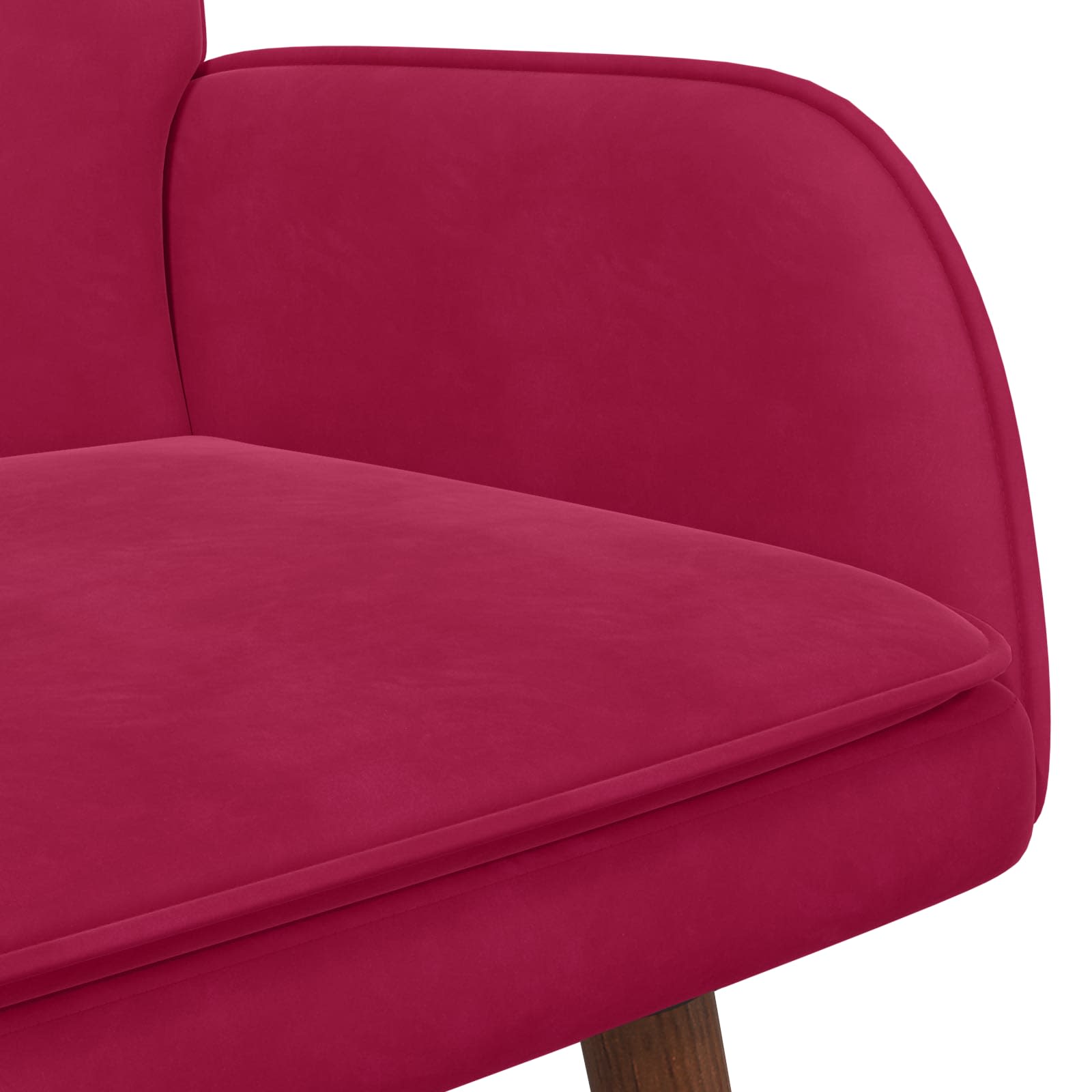 2-Sitzer Sofa Weinrot 115 x 61 x 87 cm Samt (V)