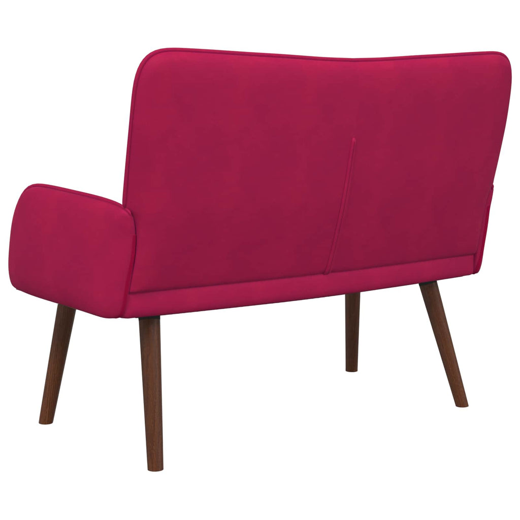 2-Sitzer Sofa Weinrot 115 x 61 x 87 cm Samt (V)
