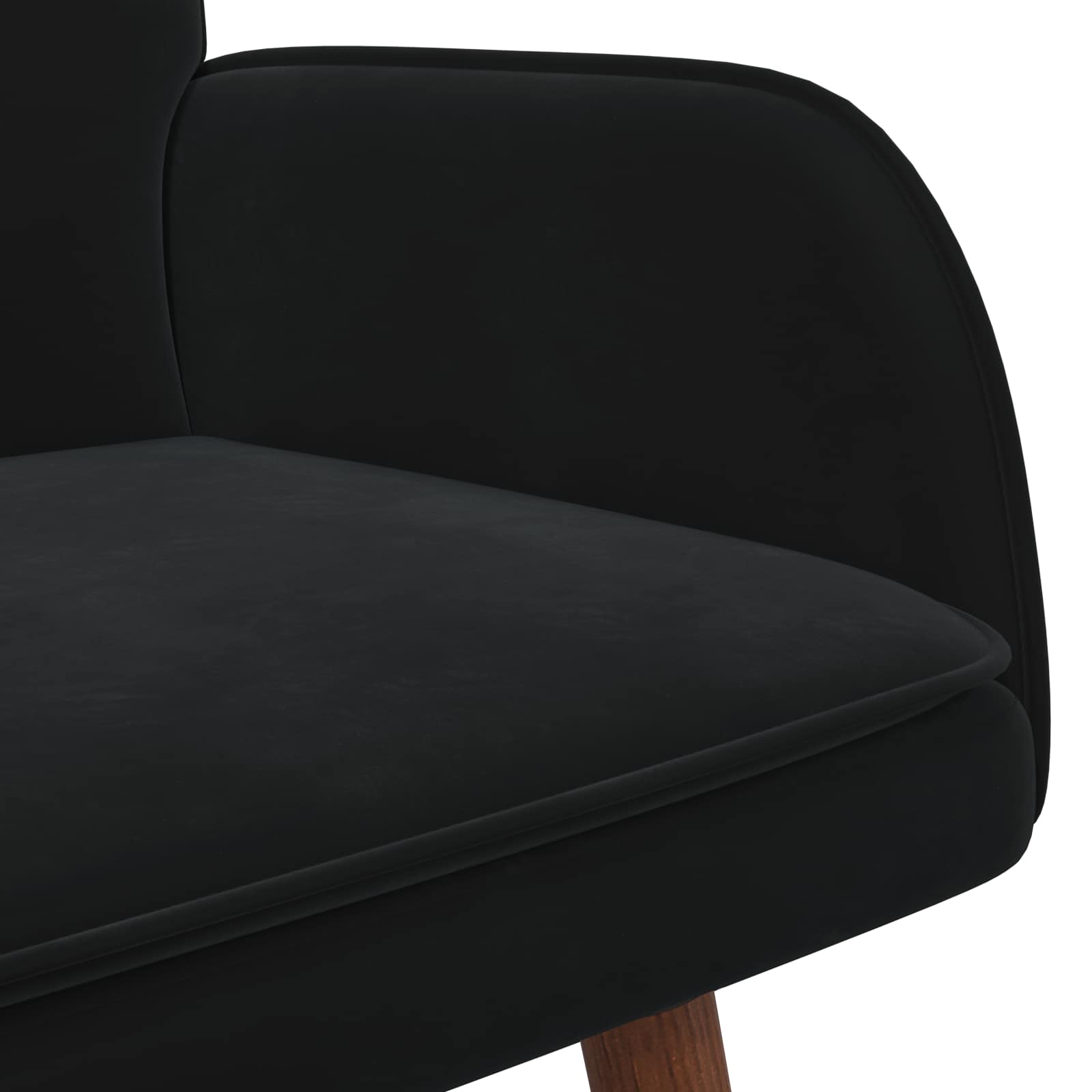 2-Sitzer Sofa Schwarz 115 x 61 x 87 cm Samt (V)
