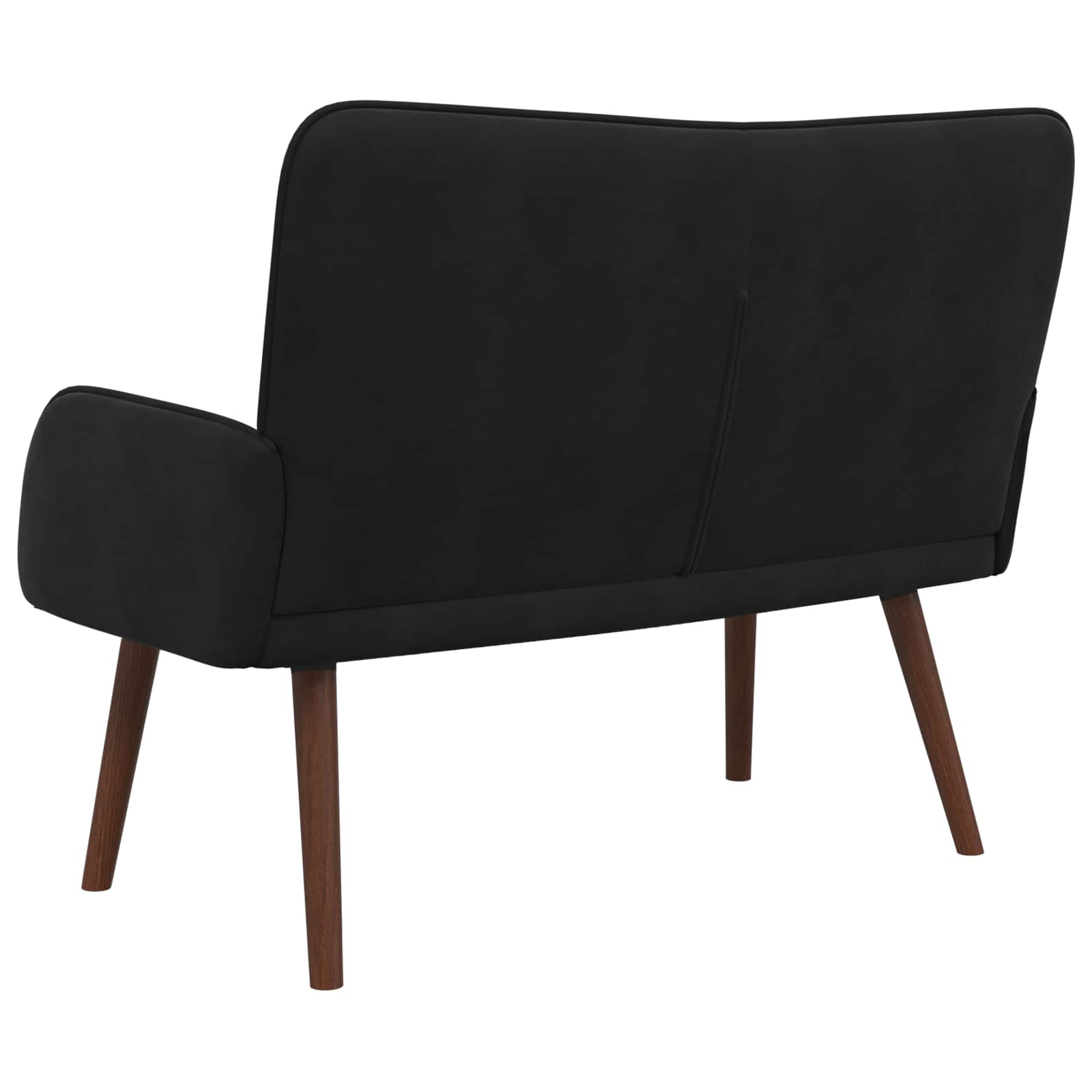 2-Sitzer Sofa Schwarz 115 x 61 x 87 cm Samt (V)