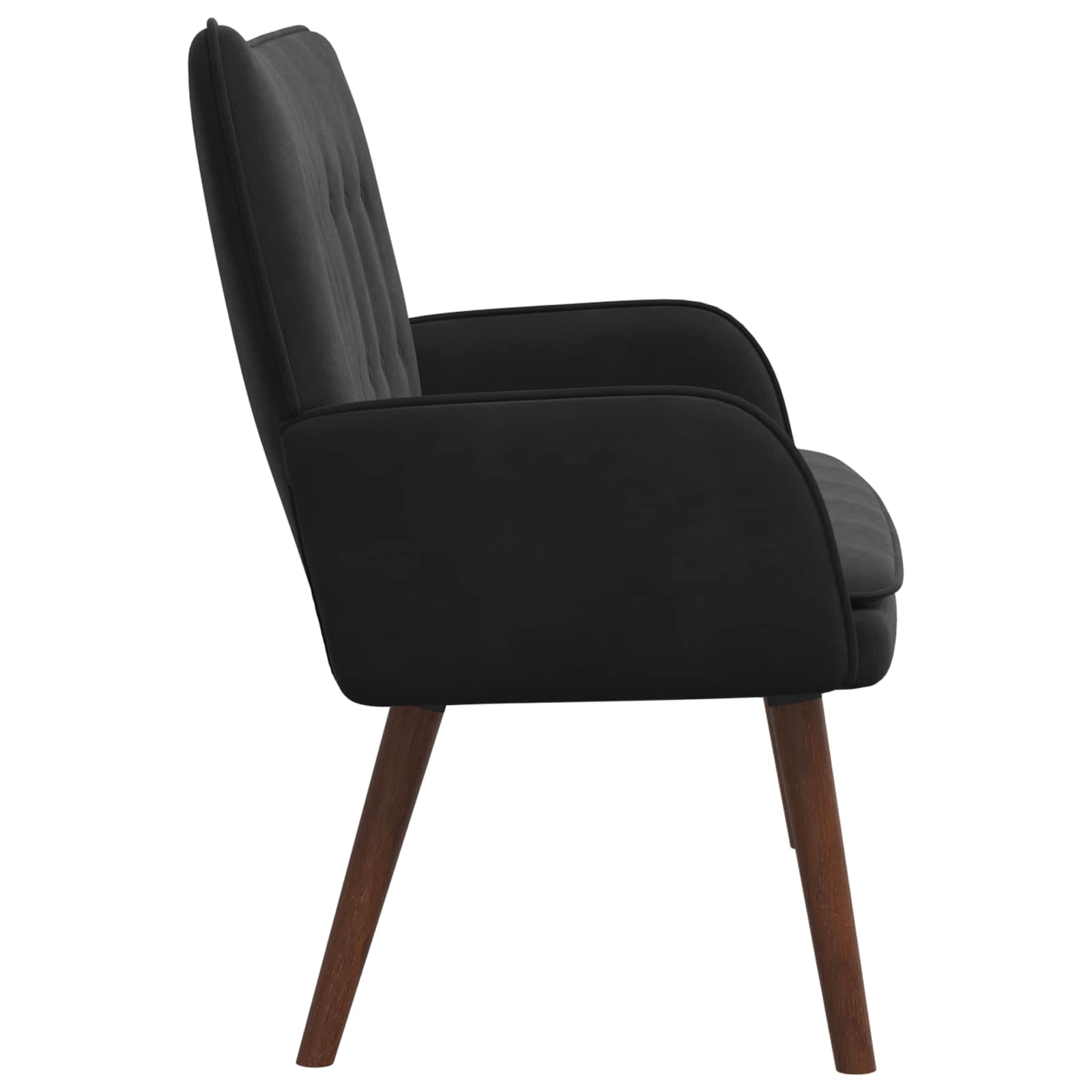 2-Sitzer Sofa Schwarz 115 x 61 x 87 cm Samt (V)